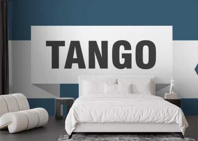 tango ribbon. tango paper band banner sign Wall mural