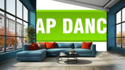 tap dance button. tap dance square 3d push button Wall mural