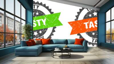 tasty band sign. tasty grunge stamp set Wall mural