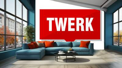 twerk red tag Wall mural