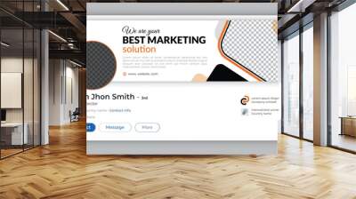 Modern LinkedIn cover banner and social media cover design. Wall mural