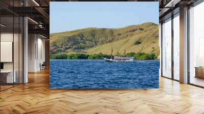 Fisherman boat, way to Komodo Island, Flores, Indonesia Wall mural