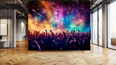 crowd of people in concert Wall mural