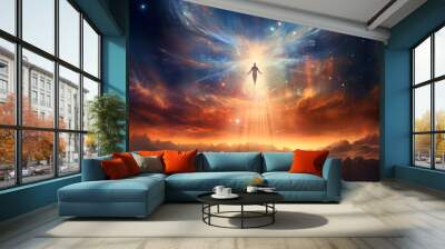 Higher entity in the sky Wall mural