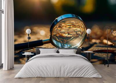 magnifier glass and magnifying glass Wall mural