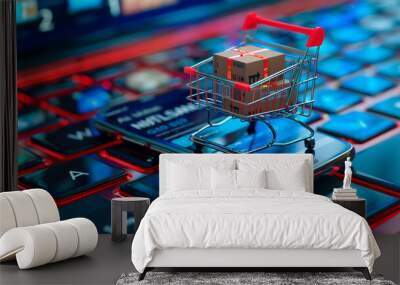 online shopping concept Wall mural