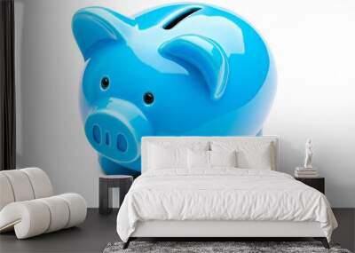 piggy bank isolated on white Wall mural