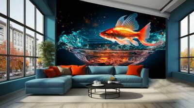 fish in the aquarium. Wall mural