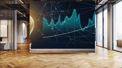 Growing graph and light bulb Wall mural