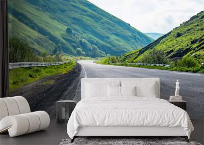 High speed road with cloud background Wall mural