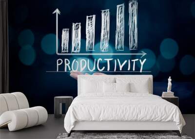 Increase productivity concept, business concept Wall mural