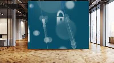 Padlock icon in personal data security Wall mural