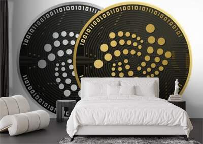 Iota Digital currency vector Wall mural