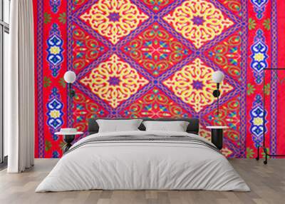 Arabic - Islamic - Ramadan colorful ornaments fabric pattern Wall mural