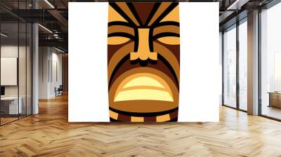 Cartoon Tiki Idol Isolated On White Background
 Wall mural