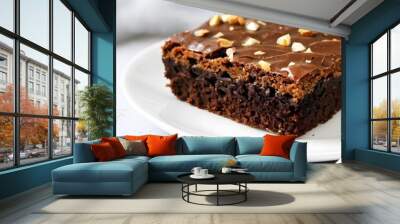 brownie on a plate Wall mural