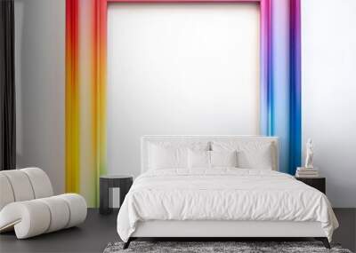 colorful picture frame ombre style with white background	 Wall mural