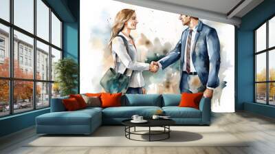 Decision 2 people Wall mural