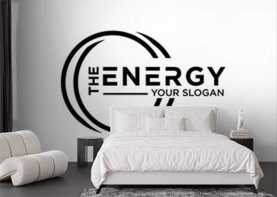 Energy logo. Power logo. Spiral logo. Technology logo Wall mural