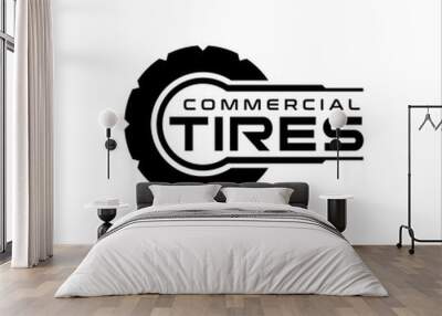 Tires Shop logo inspiration Wall mural