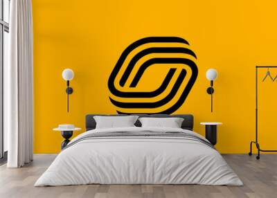 Abstract business logo icon design with letter O Wall mural