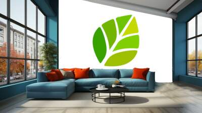 Eco leaves logo icon design template elements Wall mural