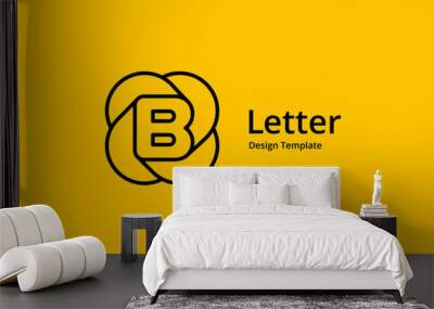 Letter B logo icon design template elements Wall mural