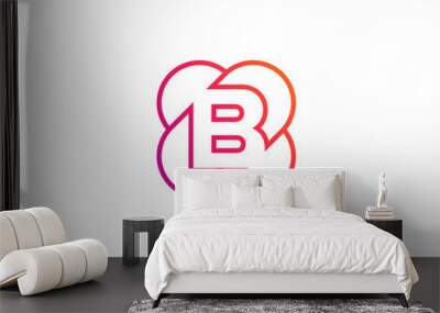 Letter B logo icon design template elements Wall mural