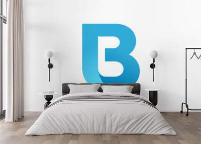 Letter B logo icon design template elements Wall mural