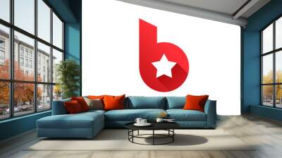 Letter B star logo icon design template elements Wall mural