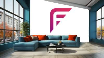 Letter F logo icon design template elements Wall mural