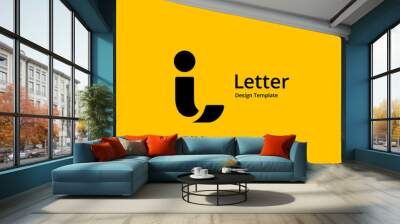 Letter I logo icon design template elements Wall mural