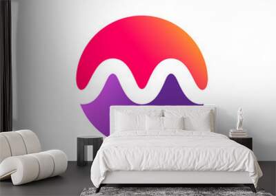 Letter M logo icon design template elements Wall mural