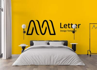 Letter M logo icon design template elements Wall mural