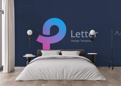 Letter P logo icon design template elements Wall mural