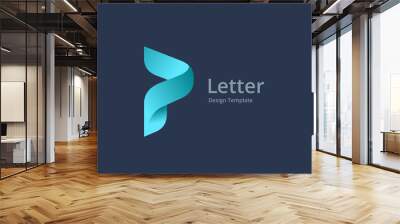 letter p logo icon design template elements Wall mural