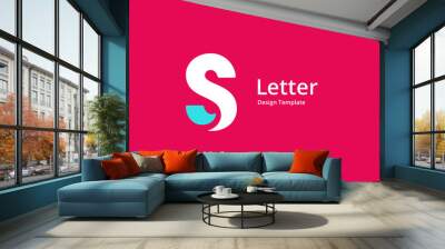 Letter S logo icon design template elements Wall mural