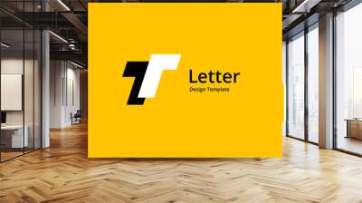 Letter T logo icon design template elements Wall mural