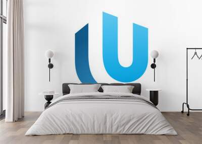 Letter U logo icon design template elements Wall mural