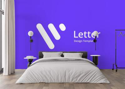 Letter V logo icon design template elements Wall mural