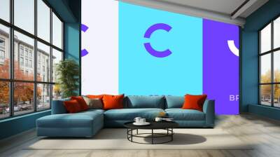 Set of letter C minimal logo icon design template elements Wall mural