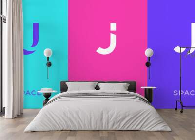 Set of letter J minimal logo icon design template elements Wall mural