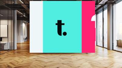 Set of letter T minimal logo icon design template elements Wall mural