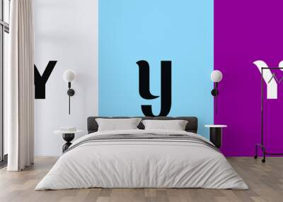 Set of letter Y minimal logo icon design template elements Wall mural