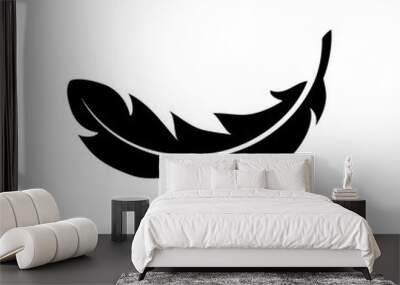 Feather vector icon Wall mural