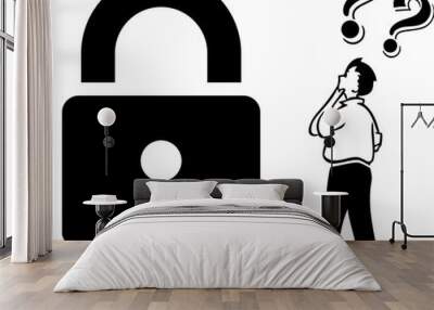 Forgot password vector icon Wall mural