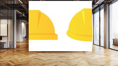 Hard hat vector icon, yellow safety helmet Wall mural