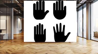 human hand palm icon Wall mural