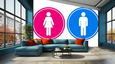 Man and woman sign Wall mural