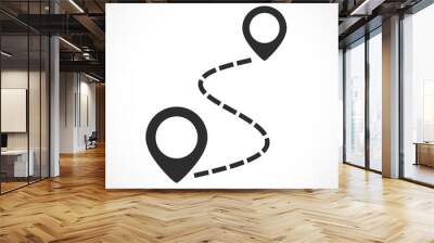 map route vector pictogram Wall mural